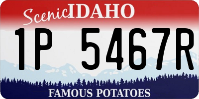 ID license plate 1P5467R