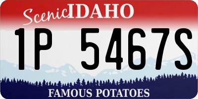 ID license plate 1P5467S