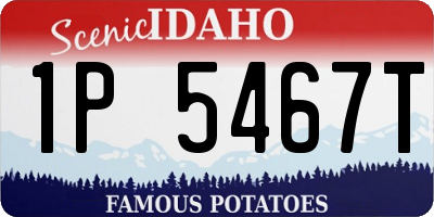ID license plate 1P5467T