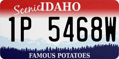 ID license plate 1P5468W