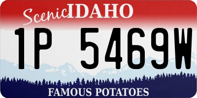 ID license plate 1P5469W