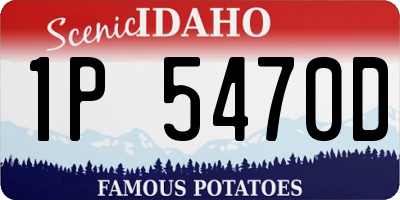 ID license plate 1P5470D