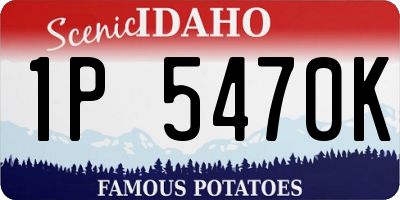 ID license plate 1P5470K
