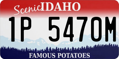 ID license plate 1P5470M