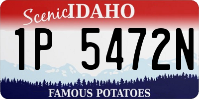 ID license plate 1P5472N