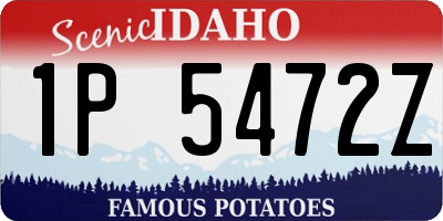 ID license plate 1P5472Z