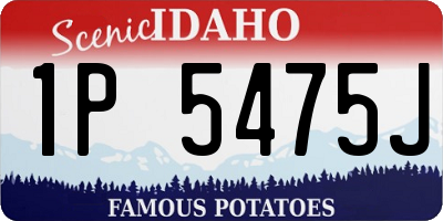 ID license plate 1P5475J