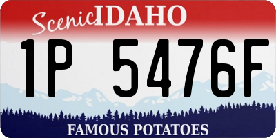 ID license plate 1P5476F