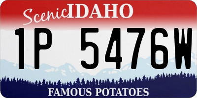 ID license plate 1P5476W