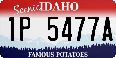 ID license plate 1P5477A