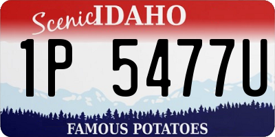 ID license plate 1P5477U