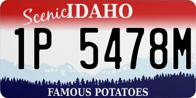 ID license plate 1P5478M