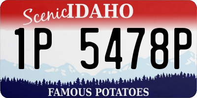 ID license plate 1P5478P