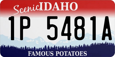 ID license plate 1P5481A