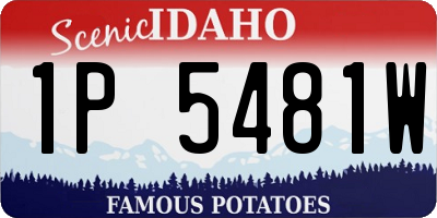 ID license plate 1P5481W