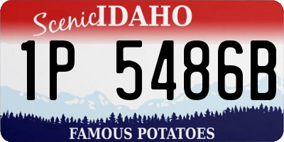 ID license plate 1P5486B