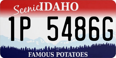 ID license plate 1P5486G