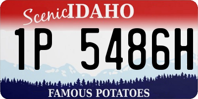ID license plate 1P5486H