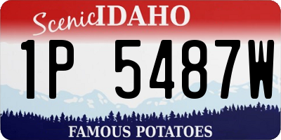 ID license plate 1P5487W