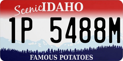 ID license plate 1P5488M