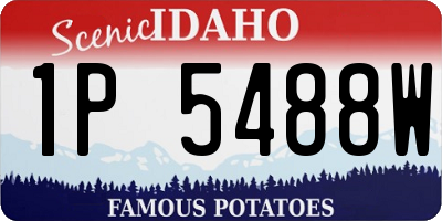 ID license plate 1P5488W