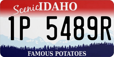 ID license plate 1P5489R