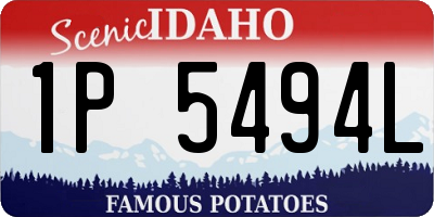 ID license plate 1P5494L