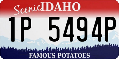 ID license plate 1P5494P