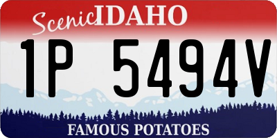 ID license plate 1P5494V