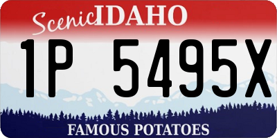 ID license plate 1P5495X