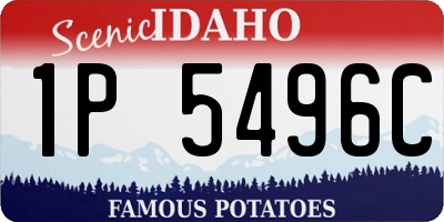 ID license plate 1P5496C