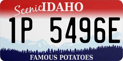 ID license plate 1P5496E