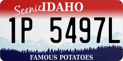 ID license plate 1P5497L