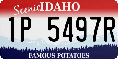 ID license plate 1P5497R