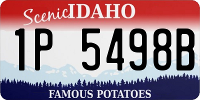 ID license plate 1P5498B