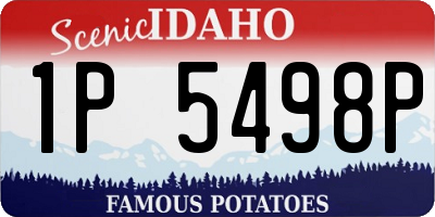 ID license plate 1P5498P