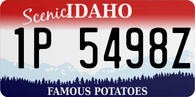 ID license plate 1P5498Z