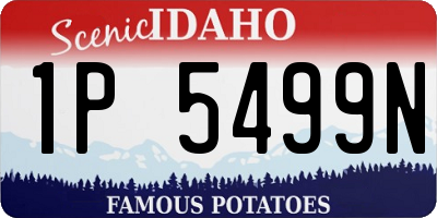 ID license plate 1P5499N