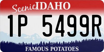 ID license plate 1P5499R