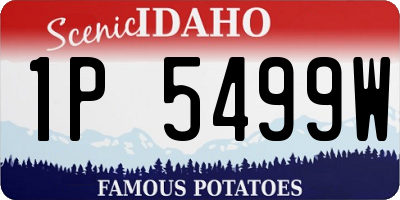ID license plate 1P5499W