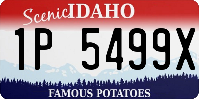 ID license plate 1P5499X