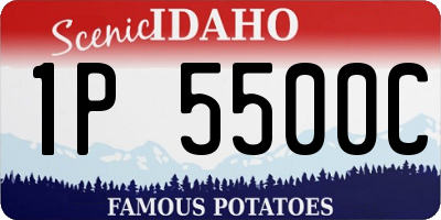 ID license plate 1P5500C