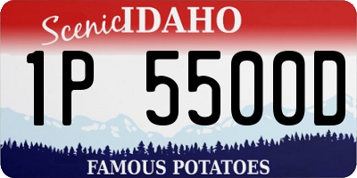 ID license plate 1P5500D