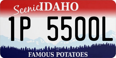 ID license plate 1P5500L