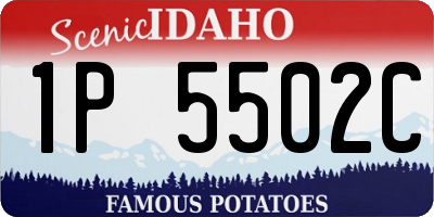 ID license plate 1P5502C