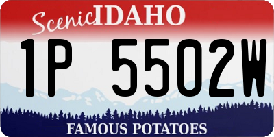 ID license plate 1P5502W