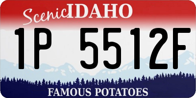 ID license plate 1P5512F