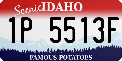 ID license plate 1P5513F