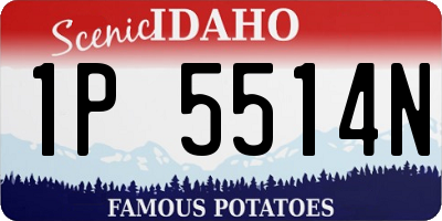 ID license plate 1P5514N