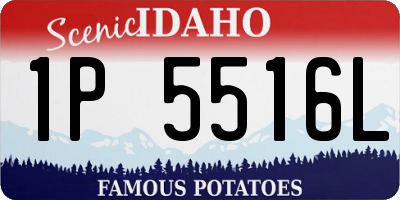 ID license plate 1P5516L